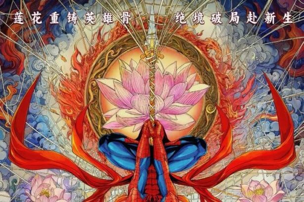 Spider-Man: póster chino fusiona arte tradicional y narrativa local