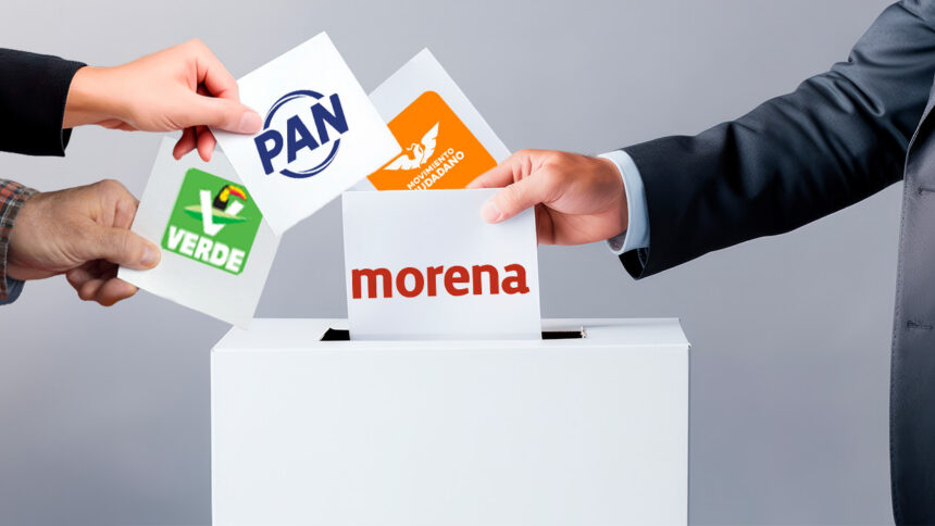 Morena lidera 2027, PAN, MC y PVEM avanzan; PRI se rezaga